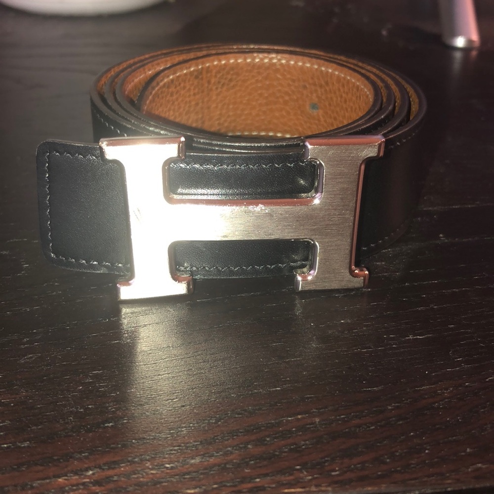 Matte Silver Men’s Hermès Belt